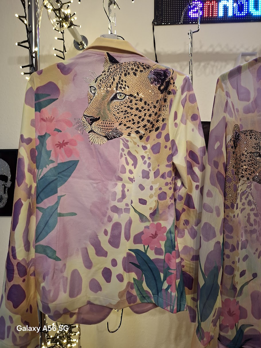 Missy Zweiteiler mit Tiger & Strass