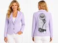 Missy Blazer Lila Nadelstreifen "Thank You, Next" | Gr. S