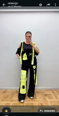 Re-Design Set Schwarz-Neongelb – Oversize Zweiteiler !