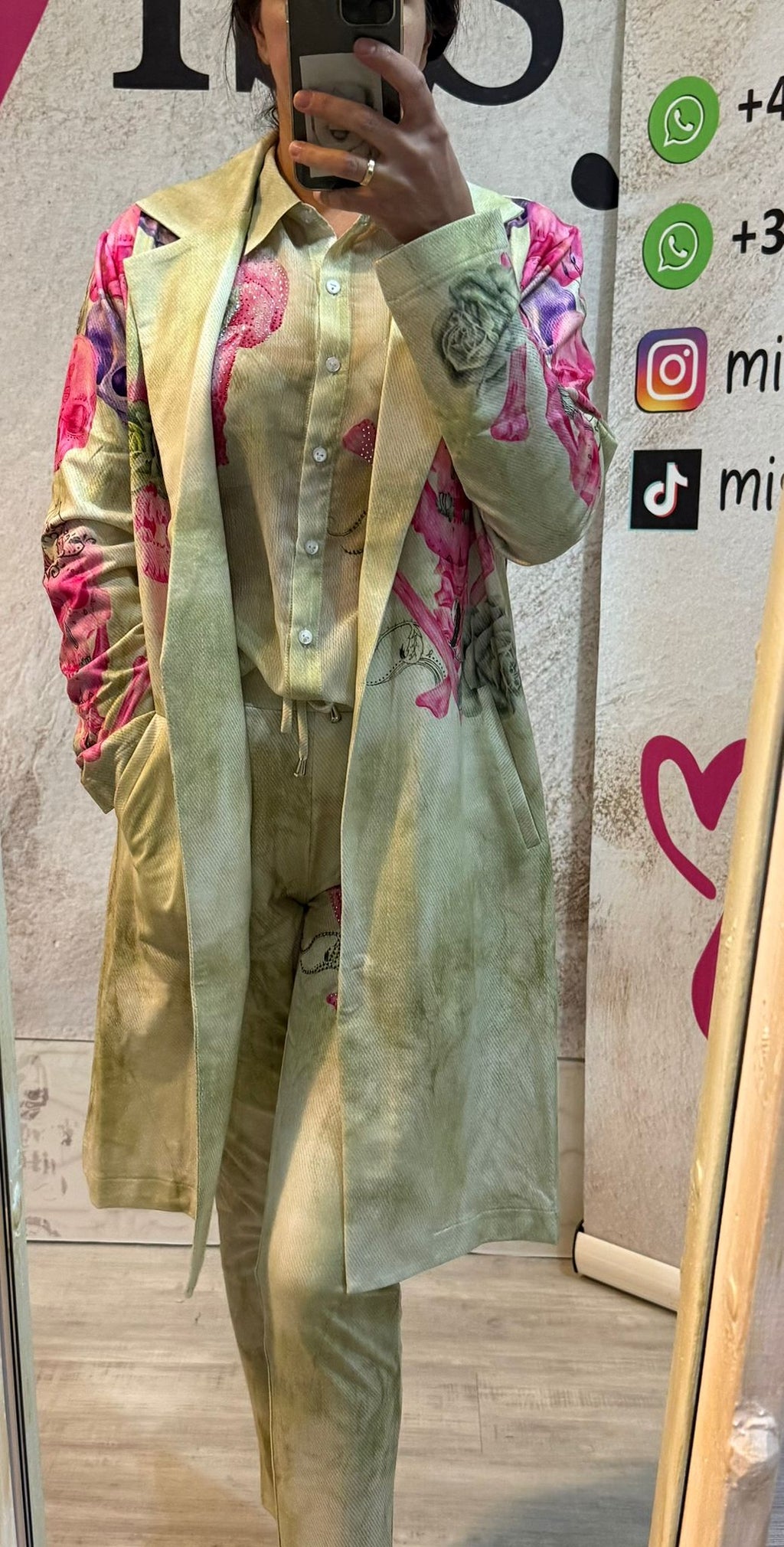 Missy 3-Teiler Skull Neongrün