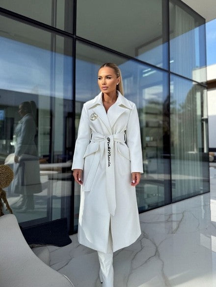 Übergangsmantel Damen 100% Baumwolle - Eleganter Trenchcoat