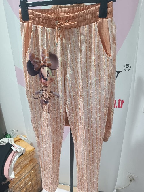 Minnie Mouse Zweiteiler Beige mit Glitzersteinen - Missy