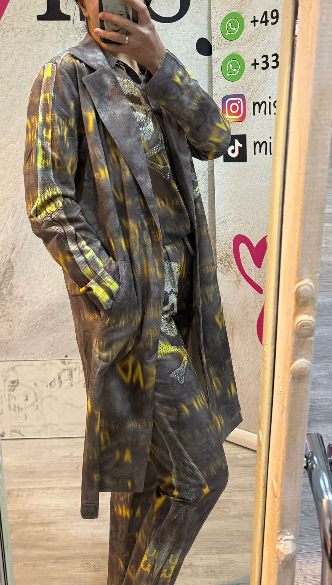 Missy 3-Teiler Skull Strasssteine Camouflage