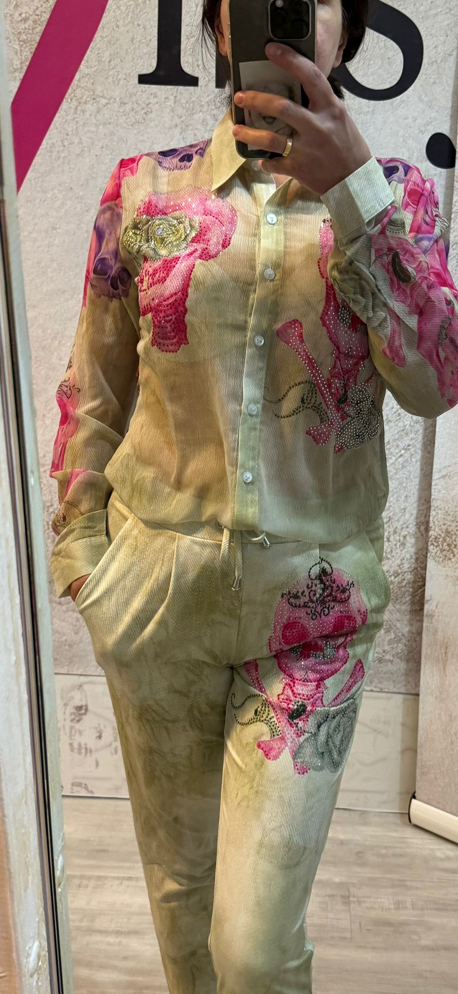 Missy 3-Teiler Skull Neongrün