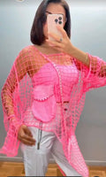 Re-Design 1-Teiler Neonpink – Netzjacke & Top | Oversize | Gr. 36–44