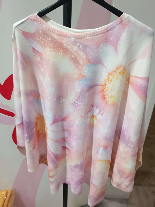 Damen Pullover Pastell Blumen – Missy Frühlingskollektion