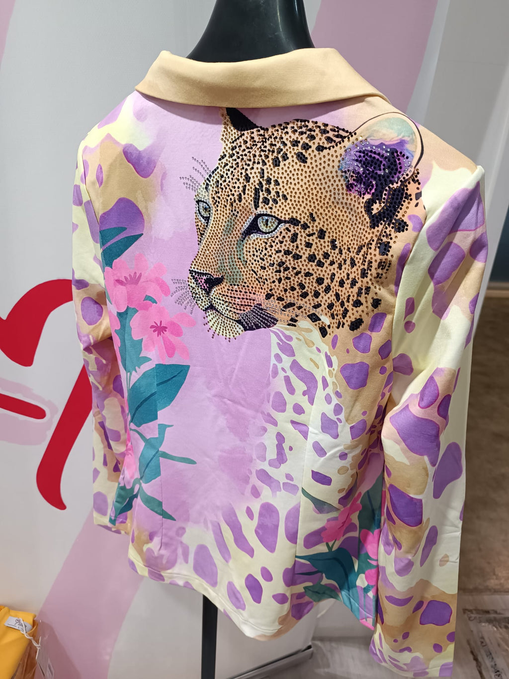 Missy Liveliebling Blazer Leoparden-Print Lila Rückansicht