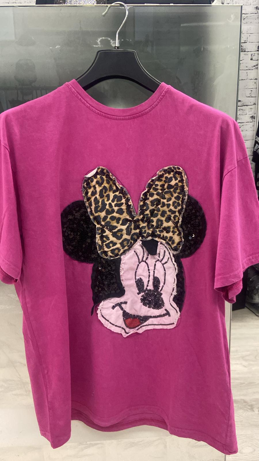 Damen Shirt Rosa Destroyed mit Netz-Einsatz - Eu Queen