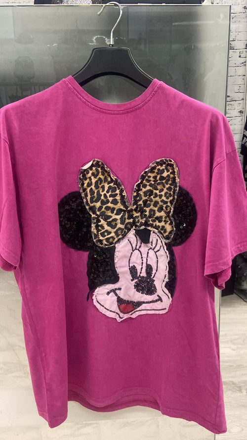 Damen Shirt Rosa Destroyed mit Netz-Einsatz - Eu Queen