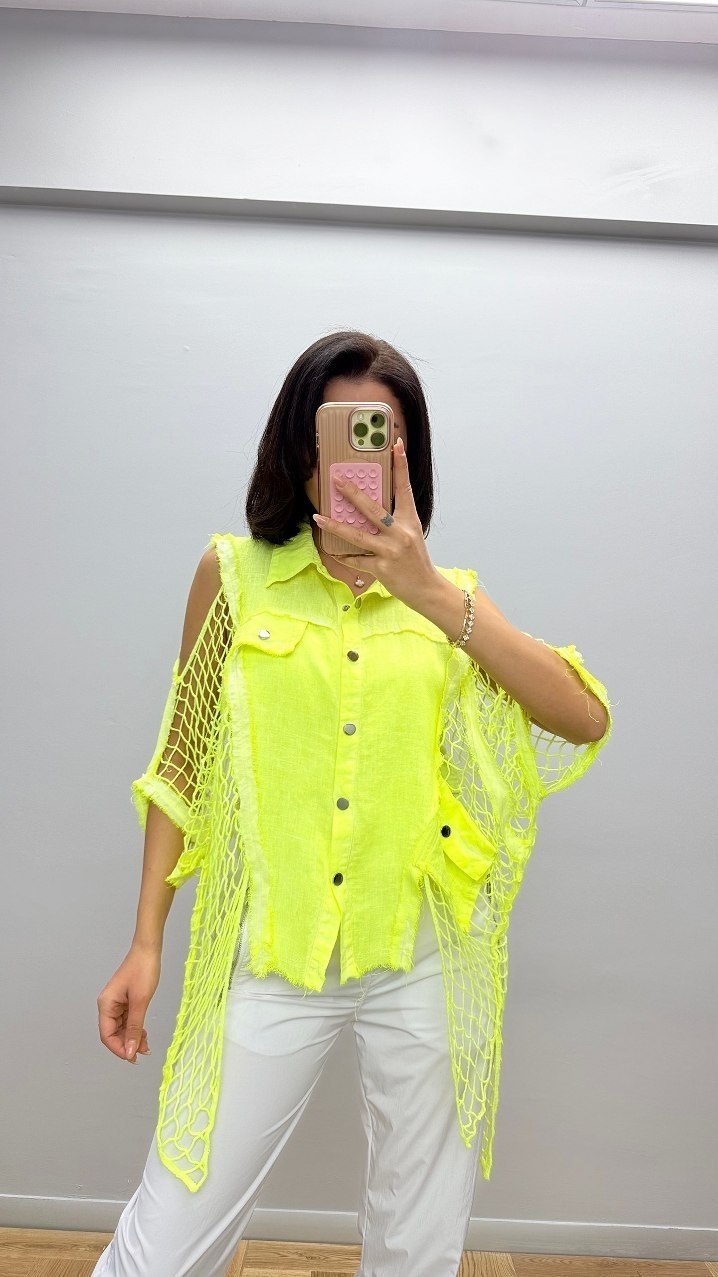 Re Design Shirt Neongelb – Grosse Groessen bis 44