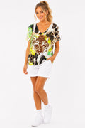 Missy Shirt Tiger Print Glitzer | One Size