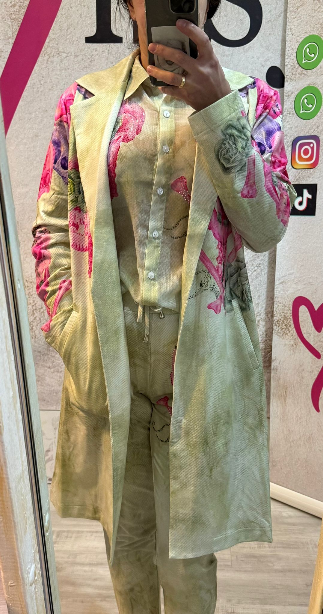 Missy 3-Teiler Skull Neongrün