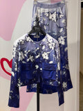 Missy Glitzer Set Royalblau – Blazer & Hose