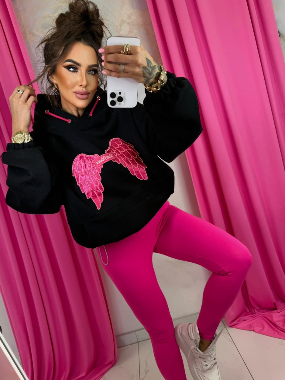 Hoodie 100% Baumwolle mit Stickerei