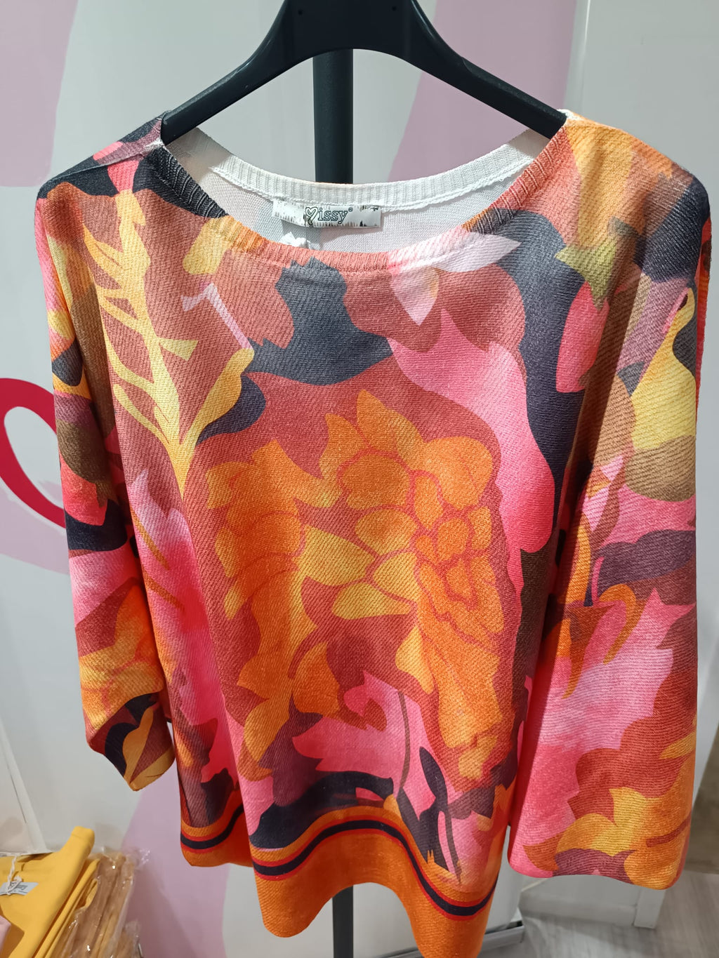 Damen Oversize Shirt Missy – Bunter Künstler-Print | Gr. 36–44