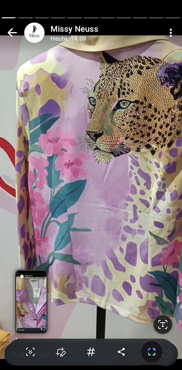 Missy Zweiteiler mit Tiger & Strass