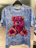 Amarchik T-Shirt Glitzer Bär Hellblau