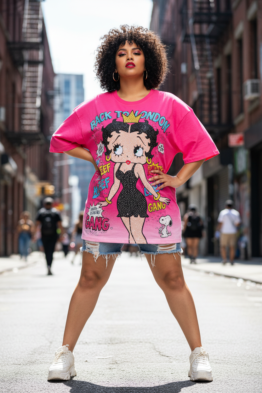 Betty Boop Pink GANG – Tragebild 1