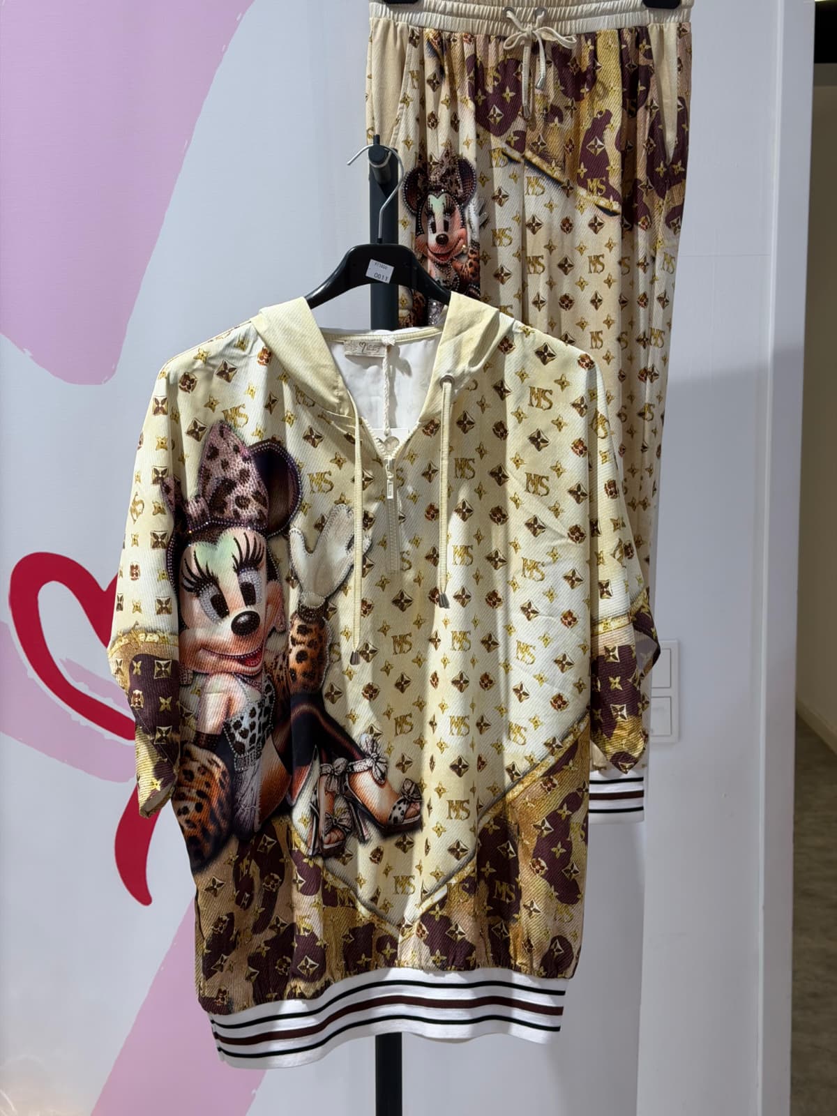 Missy Mickey Glitzer Hoodie Set – Hoodie & Hose Beige