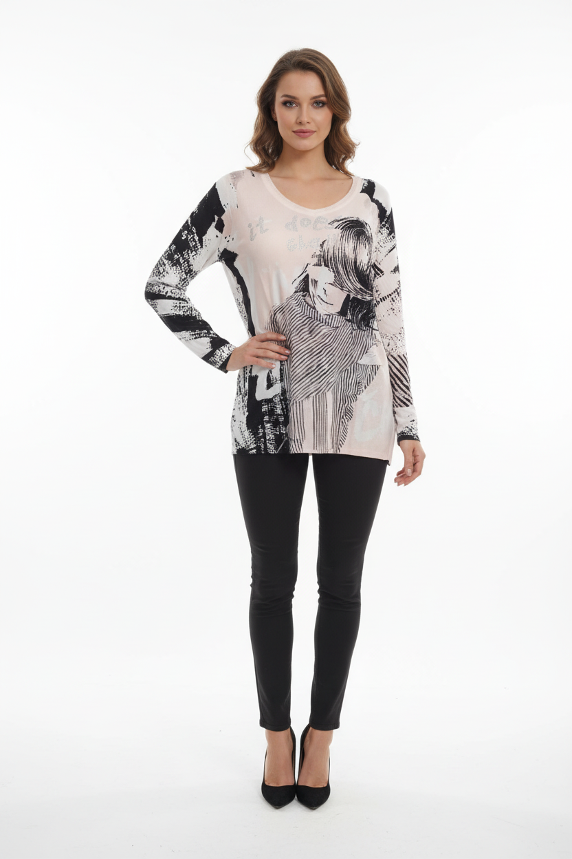 Missy Shirt Mädchen-Print – Tragebild