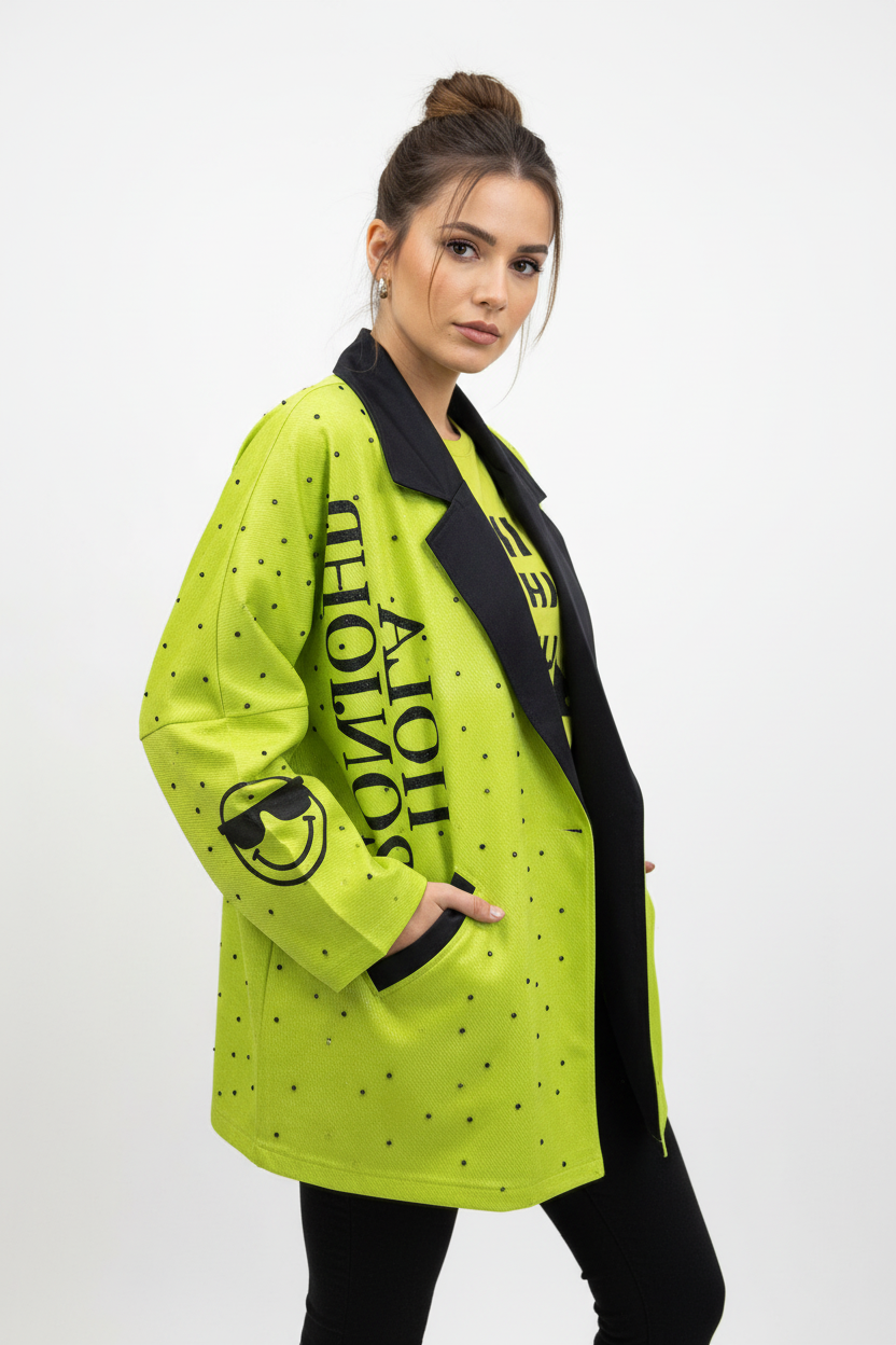 Missy Oversize Blazer Apfelgrün Lifestyle
