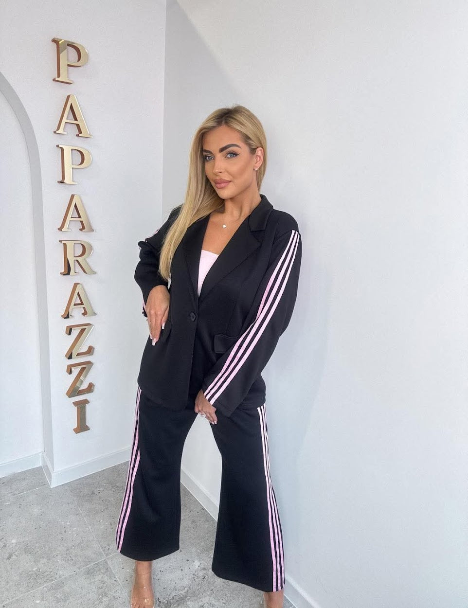 Paparazzi 2-Teiler Schwarz mit Glitzersteinen