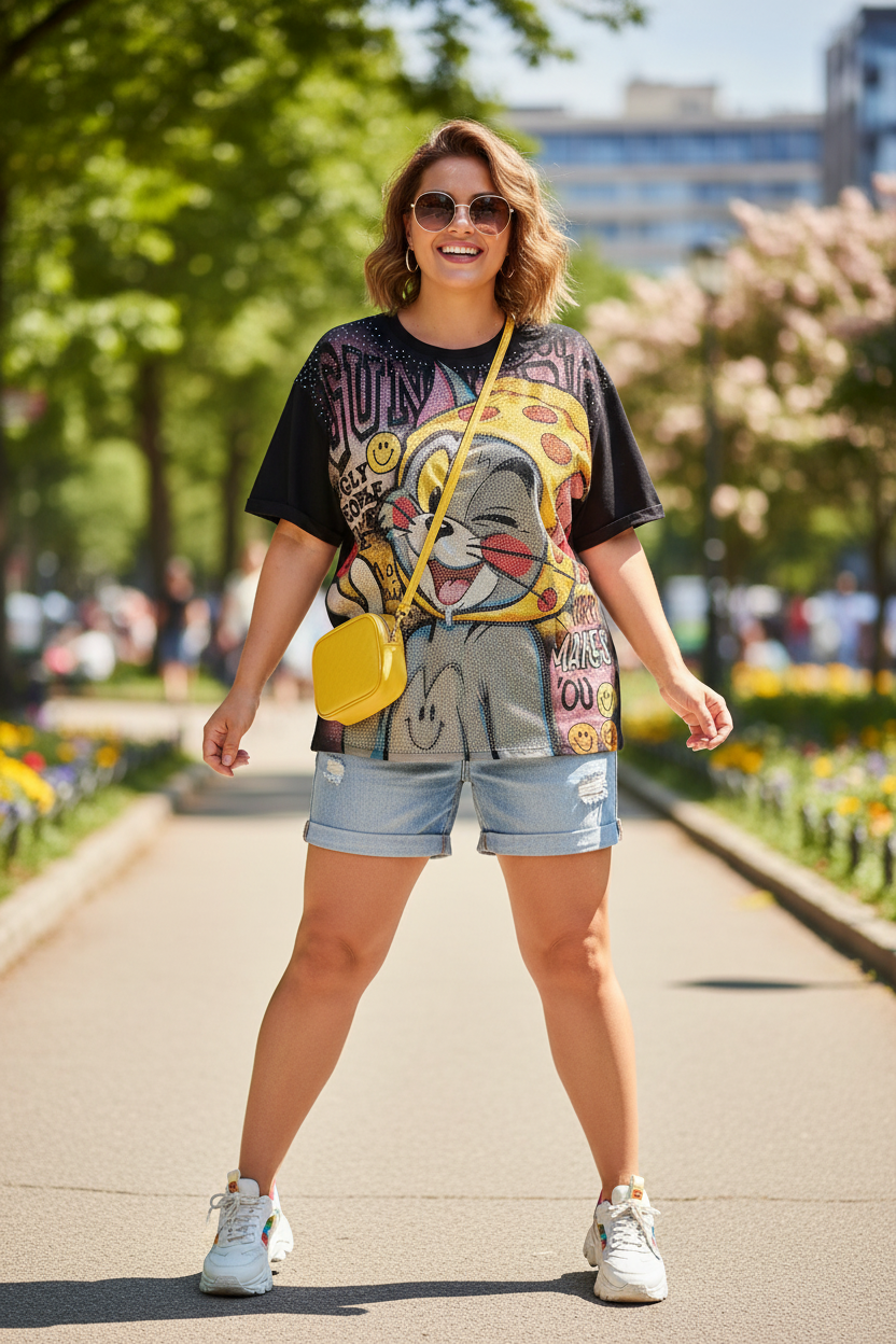 Tom Pizza Shirt – Tragebild 2